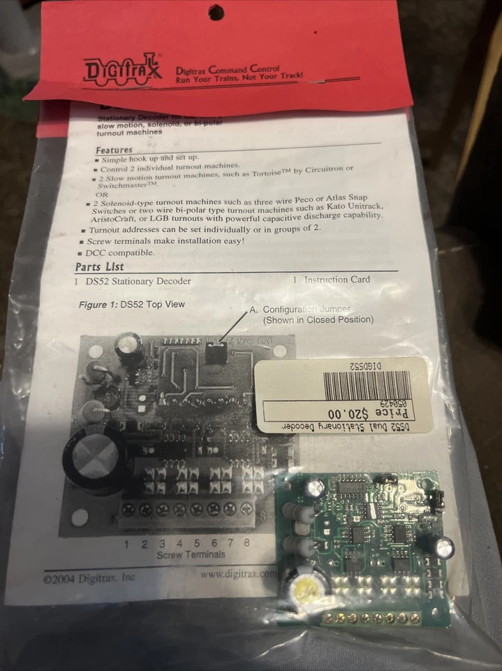 3 Digitrax DS52 Ds-52 Stationary Decoder 2 Slow Turnouts