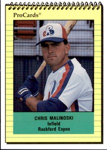 1991 Rockford Expos ProCards #2055 Chris Malinoski La Crosse Wisconsin WI Card