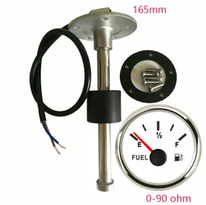 Car Fuel Level Gauge With Sender 0-90ohm Oil Tank Level 52mm 2-1/16" White 9-32V - Bild 1 von 9