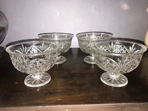 Shannon Godinger 24% Leaded Crystal Dublin Ice Creams Set (4) Fruit~Coctails X14 - Picture 1 of 3