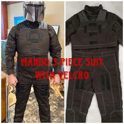 Terno de voo Mandalorian 3 peças, terno cosplay marrom Din Djarin, terno de voo - Imagem 1 de 3