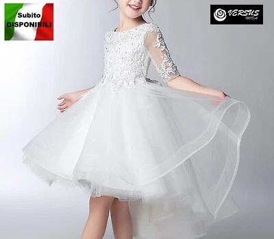 Robe Cérémonie Jeune Femme Première Communion Asymétrique Fille Fête COM052 SD - Photo 1/4