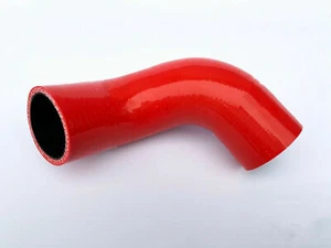 RED FOR MINI COOPER 1.6D R55 R56 UPPER TURBO TO INTERCOOLER SILICONE HOSE - Picture 1 of 5