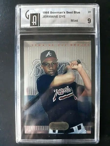 Jermaine Dye 1995 Bowman's Best Blue #21 Rookie Card Graded Mint 9 - Bild 1 von 2