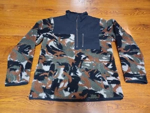LL Bean Signature Camo Slim Fit Fleece 1/2 Zip Pullover Size Large S  - Picture 1 of 14