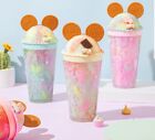 Tumbler Mickey Cookie Ears Cold Cup w/ Lid and Straw Double Wall Magic Cold Cup