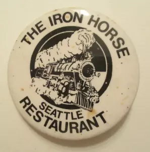 Seattle Washington the Iron Horse Restaurant WA WN Vintage Pinback Button - Bild 1 von 3