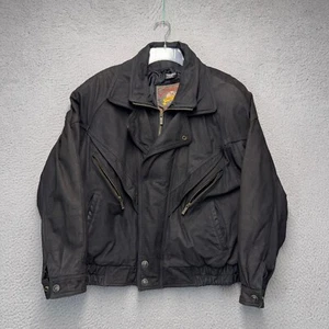 Vintage Adventure Bound By Wilsons Motorrad Jacke Herren Medium Schwarz Bomber - Bild 1 von 8