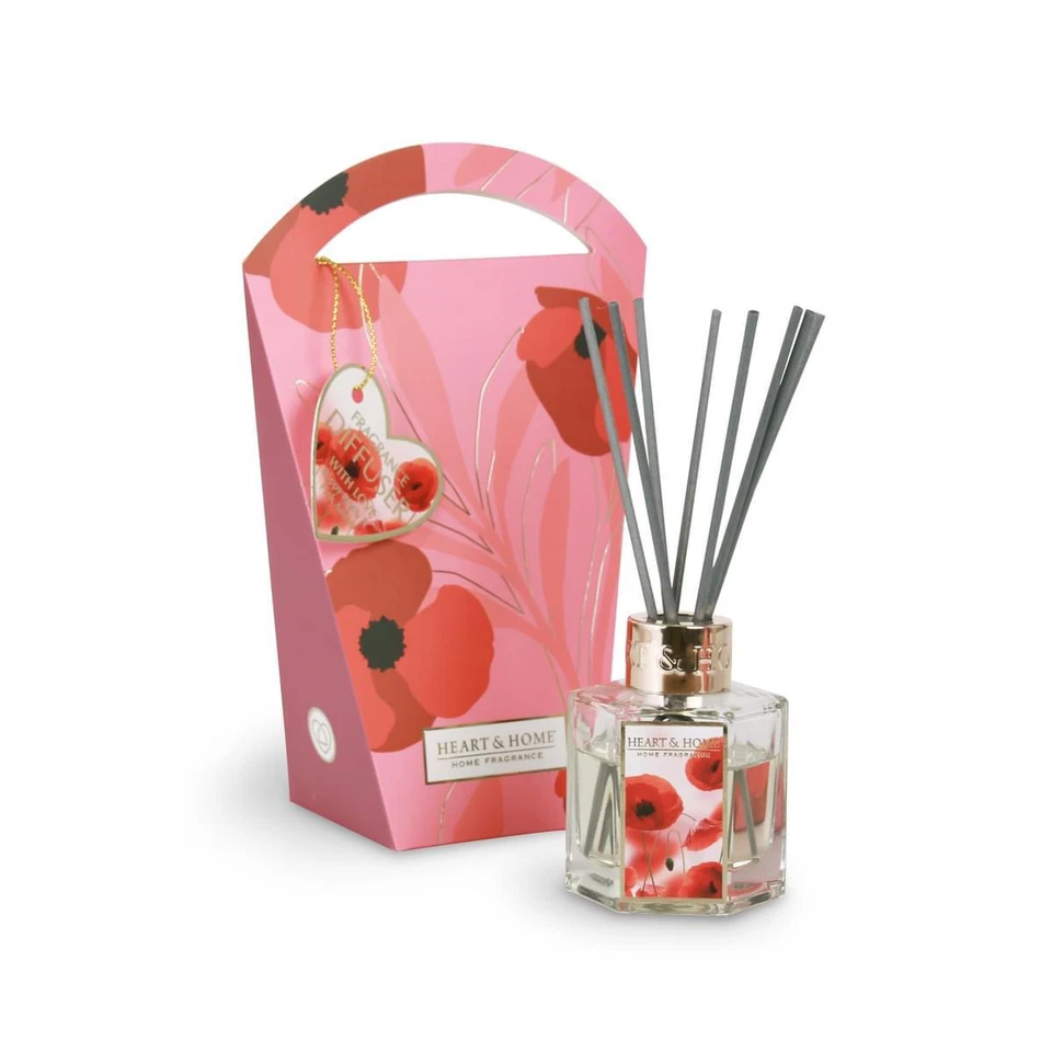 Heart and Home Scented 70ml Reed Diffuser Set SS23 Lemon, Peach, Cotton, Love - Image 1 of 4