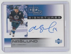 Markus NASLUND 2002-03 Cubierta Superior Estante Superior Firmas Autógrafo SP ON CARD - Imagen 1 de 2