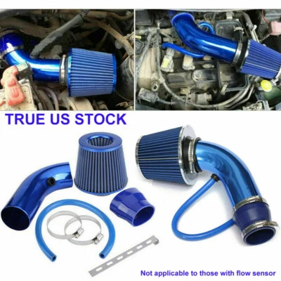 Set Car Accessory Cold Air Intake Filter Induction Pipe Power Flow Hose System - Image 1 of 4