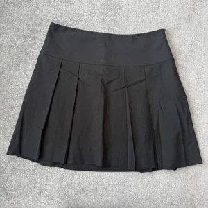 Banana Republic Skirt Womens 6P Black Pleated Wool Blend Stretch Petite Career - Picture 1 of 7