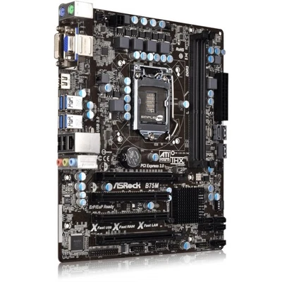 ASRock B75M Dash Placa Base LGA 1155 Segunda Tercera Gen DDR3 DVI VGA Matx - Imagen 1 de 4