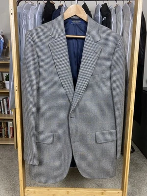 Brooks Brothers 42L Sport Coat 3/2 Roll Houndstooth Silk Wool USA Made - Image 1 of 4