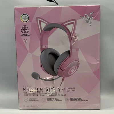 Razer Kraken Kitty V2 Quart Edition Wired Gaming Headset Brand NEW Destroyed Box - Image 1 of 4