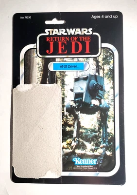 Vintage 1983 Star Wars Return of the Jedi AT-ST DRIVER Cardback 77 Back - Photo 1/4