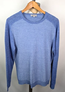 Suéter PETER MILLAR tejido de lino y lana merino cuello redondo talla M azul para hombre - Imagen 1 de 5