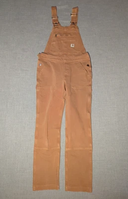 Carhartt Womens Brown Double Knee Relaxed Fit Overalls XS (0-2) GUC - Image 1 of 4