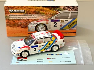 TARMAC WORKS 1:64 MITSUBISHI LANCER EVO III BEIJING RALLY WINNER 1995 - Picture 1 of 1