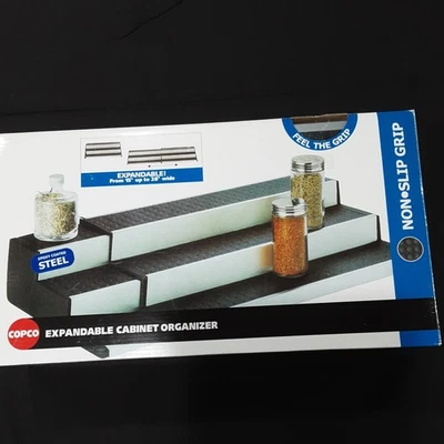 3 Tier Copco Expandable Cabinet Spice Rack Organizer 15"- 28", original package  - Image 1 of 4
