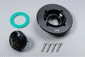 Black Quick Keyless 1/4 Turn Fuel Tank Gas Cap KTM RC8 RC8R 2009-2015 - Picture 1 of 5