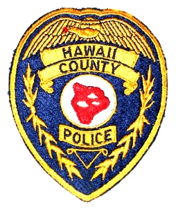 HAWAII COUNTY HAWAII HI Police Patch ISLANDS EAGLE BANNER 4” 2S - Picture 1 of 1