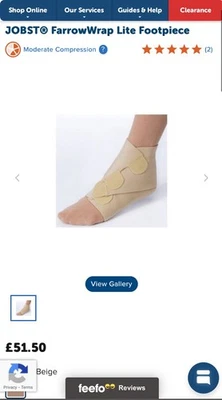 JOBST® FarrowWrap Lite Footpiece for TWO pairs size small - Image 1 of 4