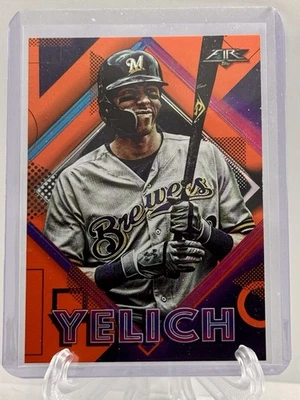 2020 TOPPS FIRE ORANGE #198 CHRISTIAN YELICH #D 047/299 Brewers Mint 💎 - Image 1 of 2