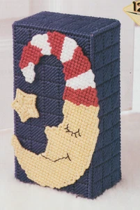 Night Night Moon -PLASTIC CANVAS PATTERN- Nursery Doorstop-Removed from Magazine - Picture 1 of 2