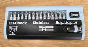 Juego de brocas de destornillador de acero inoxidable Wera de 30 piezas Bit-Check Rapidaptor - Imagen 1 de 11