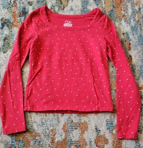Art Class Red Polka Dot Long-Sleeved Tee, L (10/12) - Picture 1 of 12