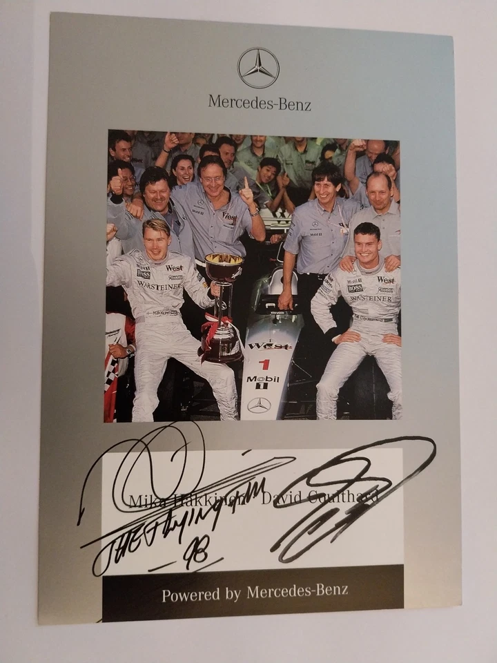 Mikado Häkkinen David Couldhard Autogramm Signiert DrucksigniertMotorsport AK A5 - Bild 1 von 1