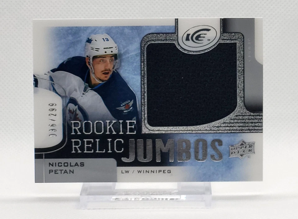 2015-16 Upper Deck ICE Rookie Relic Jumbos Nicolas Petan #RRJ-NP RC 036/299 - Image 1 of 2