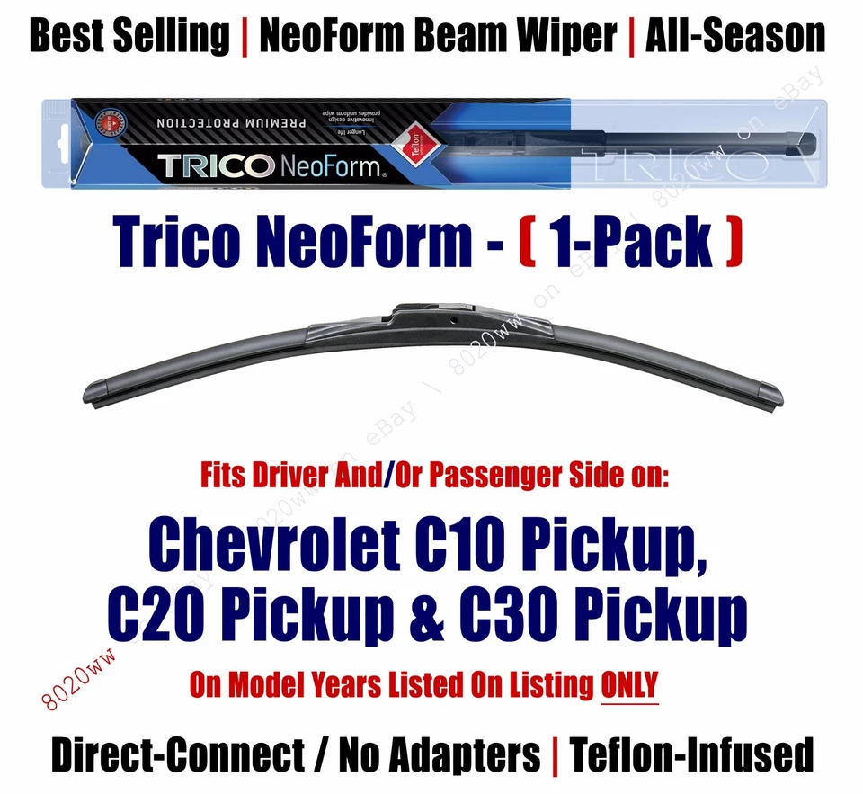 Super Premium NeoForm Wiper Qty 1 fit 1970-72 Chevrolet C10/C20/C30 Pickup 16140 - Image 1 of 1