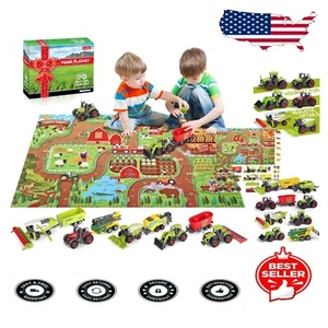 Deluxe 38-Piece Tractor and Farm Animal Playset - Perfect Birthday Gift for Kids - Picture 1 of 9