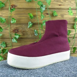 Opening Ceremony Women Sneaker Shoes Size 37 Medium Burgundy Fabric Pull On - Picture 1 of 8