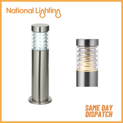 EQUINOX LED Bollard Post Light E27 Waterproof Stainless Steel Outdoor Light - Image 1 of 4