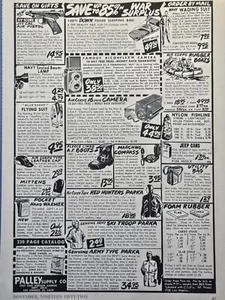 Palley Supply Co Los Angeles CA Ejército Cuerpo Aéreo Excedente Anuncio Impreso De Colección 1952 - Imagen 1 de 4