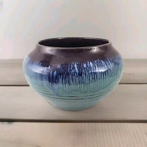Tazón de maceta de arcilla marrón esmaltado cerámica - Imagen 1 de 6