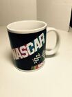 Nascar Coffee Mug Collectible White Ceramic Multicolor Checkered Flags A550
