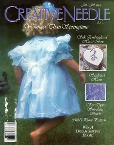 CREATIVE NEEDLE Mag Jan/Feb 1994 Heirloom Sewing Smocking + Pattern Sheet Eggs - Imagen 1 de 3