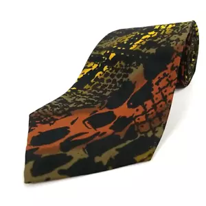 Cravatta vintage collezione Dino lusso motivo pelle di rettile stampa 58" x 3,5" - Foto 1 di 5