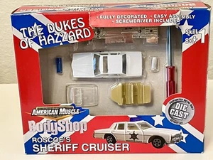 American Muscle Body Shop ROSCOE'S SHERIFF CRUISER The Dukes Hazzard 1:64 Ertl - Picture 1 of 4