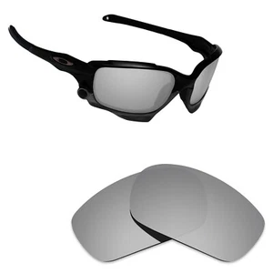 Hawkry Polarized Replacement Lenses for-Oakley Racing Jacket Silver Titanium - Picture 1 of 3
