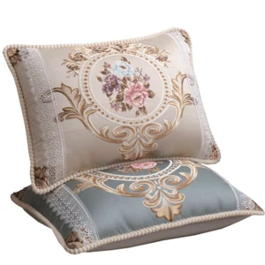 2pcs Sofa Pillow Case Cover Embroidery Floral Cushion Home Adornment Retro Soft - Picture 1 of 23