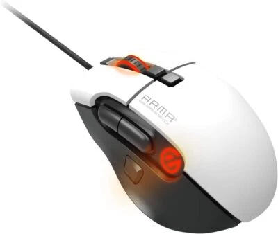 ELECOM Gaming Mouse M Size 8 Button ARMA White M-ARMA50WH w/ tracking NEW - Image 1 of 4