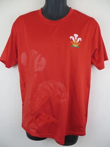 Official Wales WRU Rugby Union Shirt Supporters Training Jersey Mens Medium M - Picture 1 of 5