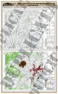 Diorama Accessory - 1/6 Maps - South Vietnam (South/Mekong) #4 - Vietnam War - Picture 1 of 3