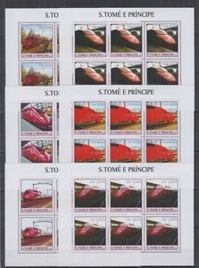 ST260P6. S.Tome and Principe - MNH - Railroads - Sheets of 6 - Picture 1 of 1