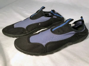 Surf Moc Women's Water/Surf Shoes Size 8 Black/Blue Slip-On Lightweight - VGUC - Picture 1 of 6